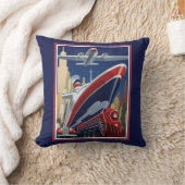 ヴィンテージ旅行ポスタートートバッグ クッション (ブランケット)