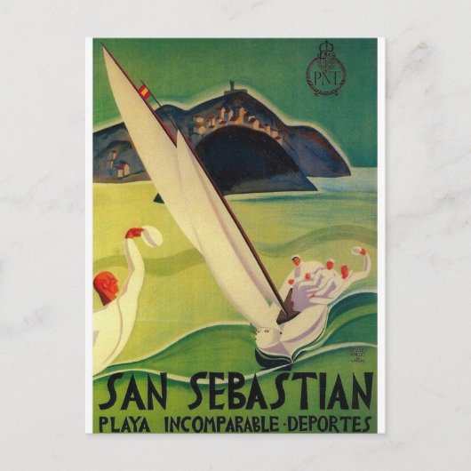 ヴィンテージ旅行ポスタードノスティアサンセバスチャン ポストカード (正面)