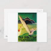 ヴィンテージ旅行ポスタードノスティアサンセバスチャン ポストカード (正面/裏面)