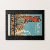 ヴィンテージ旅行ポスターニュージーランド ジグソーパズル (横)