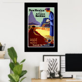 ヴィンテージ旅行ポスターニューメキシコアリゾナのロッキー ポスター (ホームオフィス)