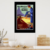 ヴィンテージ旅行ポスターニューメキシコアリゾナのロッキー ポスター (キッチン)