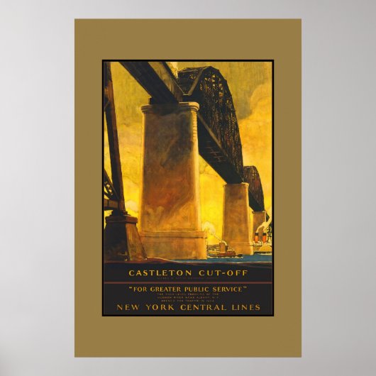 ヴィンテージ旅行ポスターニューヨーク中央線 ポスター (正面)