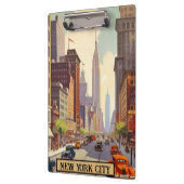 ヴィンテージ旅行ポスターニューヨーク クリップボード (左)