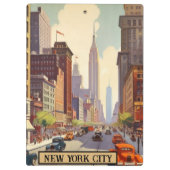 ヴィンテージ旅行ポスターニューヨーク クリップボード (裏面)