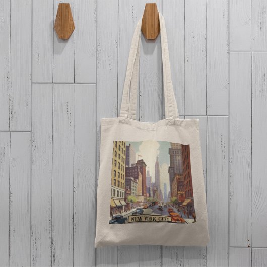 ヴィンテージ旅行ポスターニューヨーク トートバッグ