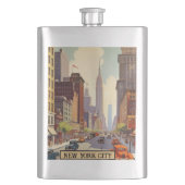 ヴィンテージ旅行ポスターニューヨーク フラスク (正面)