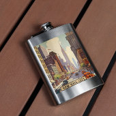 ヴィンテージ旅行ポスターニューヨーク フラスク