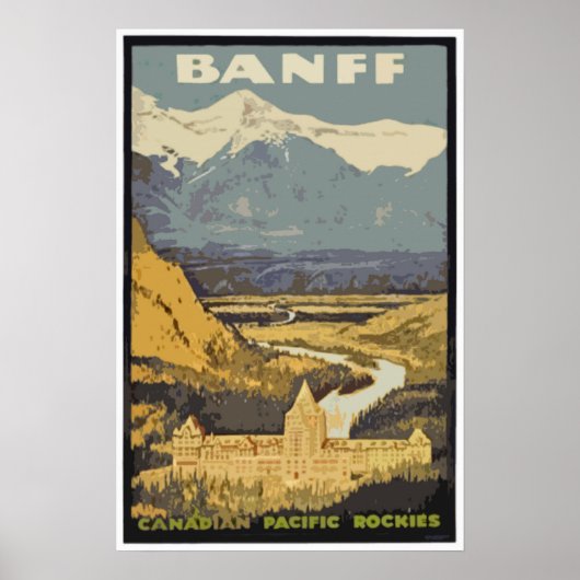 ヴィンテージ旅行ポスターバンフカナディアンロッキー ポスター (正面)