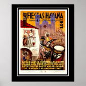ヴィンテージ旅行ポスターフィエスタスハバナキューバ大 ポスター (正面)