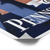 ヴィンテージ旅行ポスターフィラデルフィア鉄道 ポスター (角)