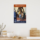 ヴィンテージ旅行ポスターフィラデルフィア鉄道 ポスター (キッチン)