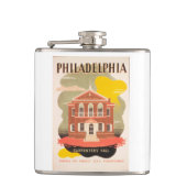 ヴィンテージ旅行ポスターフィラデルフィア フラスク (正面)