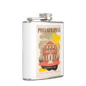 ヴィンテージ旅行ポスターフィラデルフィア フラスク (右)