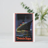 ヴィンテージ旅行ポスターフランスの：ラインノルマンディー ポストカード (スタンド正面)