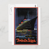 ヴィンテージ旅行ポスターフランスの：ラインノルマンディー ポストカード (正面/裏面)