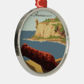 ヴィンテージ旅行ポスタープエルトリコ メタルオーナメント (右)