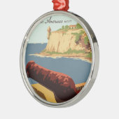 ヴィンテージ旅行ポスタープエルトリコ メタルオーナメント (左)