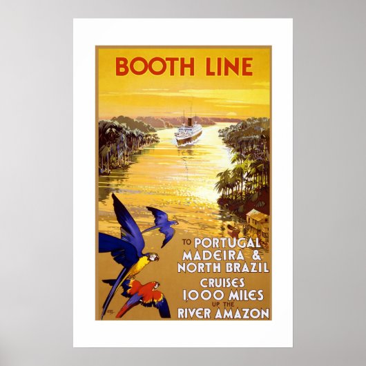 ヴィンテージ旅行ポスターポルトガルBrazil ポスター (正面)