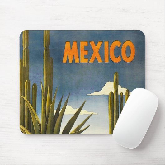 ヴィンテージ旅行ポスターメキシコ マウスパッド (マウス)