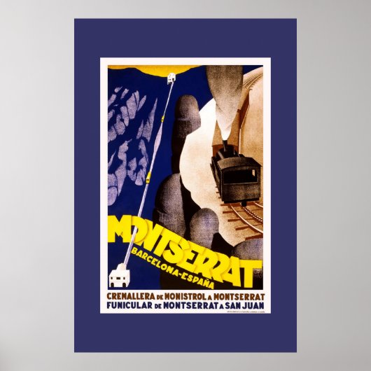 ヴィンテージ旅行ポスターモンセラットスペイン ポスター (正面)