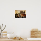 ヴィンテージ旅行ポスターヨークシティウォールズイングランド ポスター (キッチン)