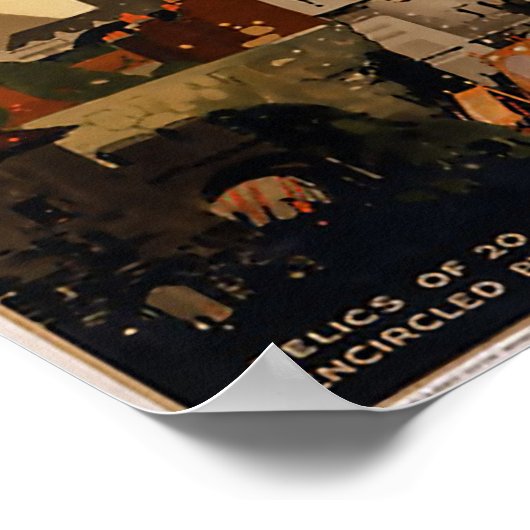 ヴィンテージ旅行ポスターヨークシティウォールズイングランド ポスター (角)