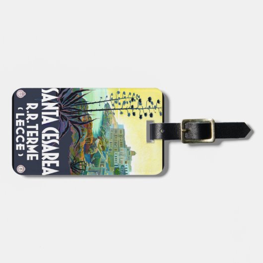 ヴィンテージ旅行ポスターレチェイタリア ラゲッジタグ (正面横)