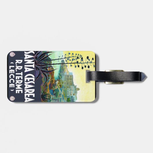 ヴィンテージ旅行ポスターレチェイタリア ラゲッジタグ (裏面横)