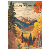 ヴィンテージ旅行ポスターロッキー山脈 クリップボード (裏面)