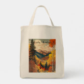 ヴィンテージ旅行ポスターロッキー山脈 トートバッグ (裏面)