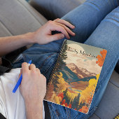 ヴィンテージ旅行ポスターロッキー山脈 ノートブック