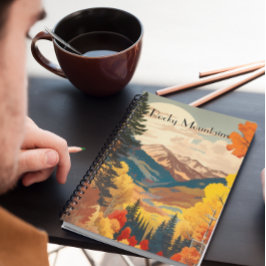 ヴィンテージ旅行ポスターロッキー山脈 ノートブック