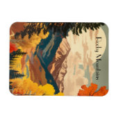 ヴィンテージ旅行ポスターロッキー山脈 マグネット (横)