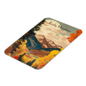 ヴィンテージ旅行ポスターロッキー山脈 マグネット (左側)