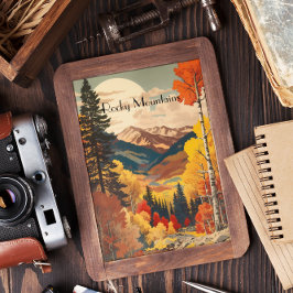 ヴィンテージ旅行ポスターロッキー山脈 箔シーズンポストカード