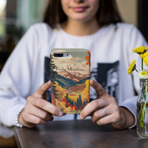 ヴィンテージ旅行ポスターロッキー山脈 iPhone 11 PROケース