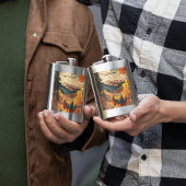 ヴィンテージ旅行ポスターロッキー山、カスタマイズ可能 フラスク