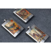 ヴィンテージ旅行ポスターロッキー山、カスタマイズ可能 フラスク