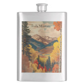 ヴィンテージ旅行ポスターロッキー山、カスタマイズ可能 フラスク (正面)