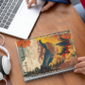 ヴィンテージ旅行ポスターロッキー山、カスタマイズ可能 プランナー手帳