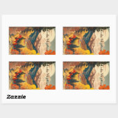 ヴィンテージ旅行ポスターロッキー山、カスタマイズ可能 長方形シール (シート)