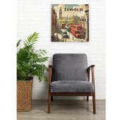 ヴィンテージ旅行ポスターロンドンシティセンター キャンバスプリント