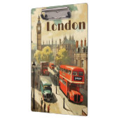 ヴィンテージ旅行ポスターロンドンシティセンター クリップボード (左)