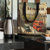 ヴィンテージ旅行ポスターロンドンシティセンター トートバッグ