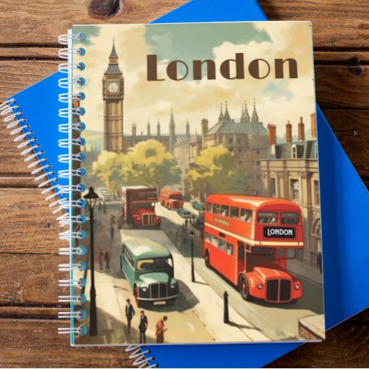 ヴィンテージ旅行ポスターロンドンシティセンター ノートブック
