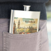 ヴィンテージ旅行ポスターロンドンシティセンター フラスク (インサイチュ)