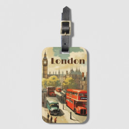 ヴィンテージ旅行ポスターロンドンシティセンター ラゲッジタグ