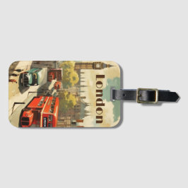 ヴィンテージ旅行ポスターロンドンシティセンター ラゲッジタグ