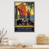 ヴィンテージ旅行ポスターロンドンスコットランド ポスター (キッチン)